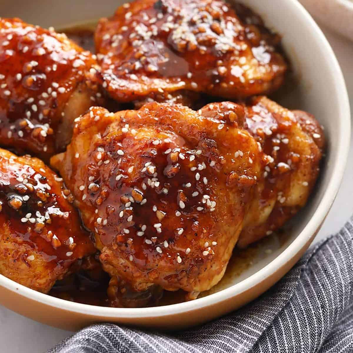 Instant Pot Chicken Thighs (+ Honey Garlic Sauce)